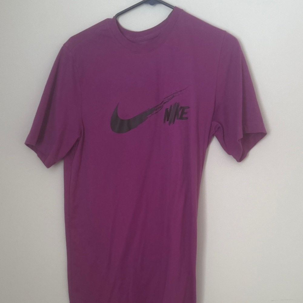 Nike Men's Tee in Purple with Black Logo